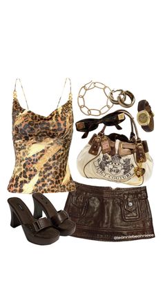 @jeanniebeannieee Cheetah Outfit Ideas, Cheetah Outfit, Outfits For Going Out, 2000s Fashion Inspiration, Brown Outfits, Crocs Fashion, Geek Clothes, Mode Hippie, Evening Outfits