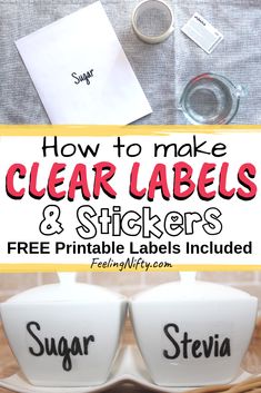 how to make clear labels and stickers for free printable labels included