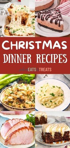 christmas dinner recipes with text overlay