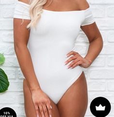 This Ivory Bodysuit Is New With Tags And Is A Size Small. White Stretch One-piece Bodysuit, White Lined One-piece Bodysuit, White One-piece Bodysuit With Lined Body, White Summer Bodysuit, Elegant White Bodysuit For Vacation, White Summer Bodysuit With Lined Body, White One-piece Bodysuit For Summer, White Fitted Bodysuit For Vacation, White One-piece Summer Bodysuit