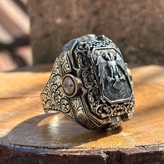 Large Unique Silver Eagle Ring , Men Handmade Eagle Signet Ring, Ottoman Style Unique Men Ring, Father Day Gift, Gift For Men, 925k Silver ★Item Details * Gender : Male / Female * Material : 925K Sterling Silver ✔ Ready to Ship in 1-2 Business Days .. ✔ Shipped to the Worldwide 1-5 business days with free shipping... ✔ The product will be sent to you with a handmade wooden box to avoid any damage during shipping... ✔ Visit our store, browse other Men's jewelry, silver and gold collections, and f Spiritual White Gold Engraved Ring, Ceremonial Heirloom Silver Signet Ring, Traditional Sterling Silver Signet Ring For Formal Events, Traditional Sterling Silver Signet Ring For Formal Occasions, Ceremonial White Gold Rings, Ceremonial Hallmarked Jewelry, Traditional Silver Signet Ring For Anniversary, Mens Signet Rings, Mens Luxury Accessories