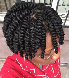 60 Beautiful Two-Strand Twists Protective Styles on Natural Hair - Coils and Glory Cabello Afro Natural, Short Twists, Hair Colorful, Chunky Twists, Twisted Hair, Protective Hairstyles For Natural Hair, Protective Hairstyle