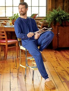 A Cold Weather Favorite...Now Softer and More Durable Than Ever Men Pajamas Fashion, Men Pajamas, Men's Loungewear, Pajamas For Men, Pajamas Fashion, Pajama Fashion, Home Clothes, Mens Sleepwear, Cozy Loungewear