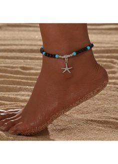 Color:Black;Package Contents:1 X Anklet;Occasion:Sport; Brunch Party, Ankle Bracelets, Starfish, Breakfast Brunch, Anklets, Mother's Day Gifts, Black Color, Mother's Day, Mothers Day