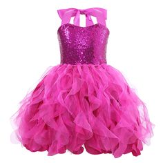 PRICES MAY VARY. Girl Hot Pink Dress for Lovely Design : The sequin dress has a unique skirt hem design which use organza and cloth to make it into spiral strip. Putting on it will make your child look more fashionable and lively. Sequin Tutu Dress for Girl Material: The front of the upper body is made of sequins to make the child more dazzling after wearing it. The back is made of elastic fabric, which is comfortable for children regardless of weight. Hot Pink Tulle Dress : Girls sequin dresses Hot Pink Tulle Dress, Tulle Princess Dress, Birthday Party Outfit, Loose Tie, Pink Tutu Dress, Pink Tulle Dress, Girls Sequin Dress, Girls Tulle Dress, Girls Tutu Dresses