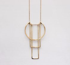 Full Deco Necklace by L.Greenwalt Jewelry, 14K Gold Fill, Hammered Necklace Hammered Metal Jewelry, Gift For Architect, Hammered Necklace, Delicate Gold Necklace, Jewelry Fashion Trends, Geometric Necklace, Recycled Gold, Gold Filled Chain, Metal Jewelry