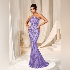 You And Your Special Girls Will Sparkle When You Walk Down The Aisle In This Beautiful Evening Dress. Get Ready For The Best Day Of Your Life With This Stunning Dress! -Evening -Cozy -High Split -Glitter -Bridesmaid Dress Glitter Bridesmaid Dresses, Sequin Evening Gowns, Beautiful Evening Dresses, Walk Down The Aisle, Beautiful Evening, Special Girl, The Best Day, Walking Down The Aisle, Lilac Purple