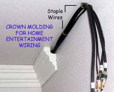 the wiring for crown molding for home entertainment wire is shown in this diagram below