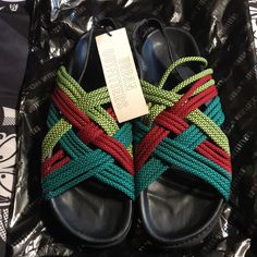 Urban Outfitters Uo Eve Rope Sandals With Black Bottoms And Multi Color Rope. I So Thank You For The Likes And Sharing But I'm Listing As Low As I Can Possibly Go. And I'm Unable To Except Offers And Trades. These Are Pretty Much Better For Someone With A Narrow Foot. So Pretty! Black Sandals For Beach Season Outings, Black Summer Casual Sandals, Black Sandals With Woven Sole For Beach, Black Synthetic Sandals With Braided Straps, Black Sandals With Braided Straps And Round Toe, Black Sandals With Braided Straps For Summer, Black Sandals With Braided Straps For Vacation, Black Sandals With Braided Straps For The Beach, Black Beach Sandals With Braided Straps