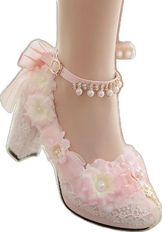 Cherry Blossom Decorations, Princess High Heels, Cherry Blossom Theme, Steampunk Fashion Female, Pink Sakura, Steampunk Fashion Male, Gothic Skirts, Pink Platforms, Lace Shoes