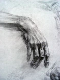 a pencil drawing of a hand reaching for something