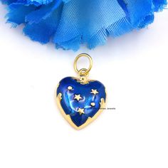 925 Silver Enamel Heart Pendant, Blue Enamel Heart Pendant, Christmas Heart Jewelry, Enamel Pendant, Enamel Heart Charm, Enamel jewelry  ♦️ ITEM     D E T A I L S ♦️ ✦ Name : Heart Star Pendant ✦ Metal : 925 Silver  ✦ Size : 23X23MM ✦ Transplant Enamel : Select the Variations                                                                SIXTH SENSE JEWELS ✦ Our all design are made to order. We need 6 to 8 days for making and delivery to depend on the shipping method you select. ✦Product & gemstone weight may vary from actual products. ✦All are designed and handmade in-house by me and team with precision, Perfect craftsmanship and strong interest! ✦We are continuously listing new products in our store. So keep coming back to see more great updates in the store. ✦Wholesale orders With Custo Blue Enamel Necklace For Anniversary, Blue Heart Charm Jewelry Gift, Blue Heart Charm Jewelry As Gift, Blue Heart Charm Jewelry As A Gift, Blue Heart Charm Jewelry For Gift, Blue Jewelry With Heart Charm For Gifting, Blue Charms Jewelry Gift, Enamel Heart Charm Jewelry For Gift, Enamel Heart Charm Jewelry Gift