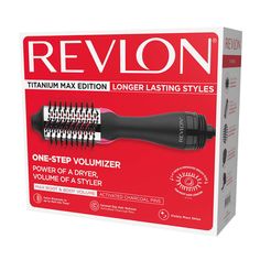 BRAND NEW FACTORY SEALED IN ORIGINAL BOX! SHIPS DOUBLED BOXED. BUY WITH CONFIDENCE!  Revlon One-Step Hair Dryer & Volumizer Titanium Max Edition Description Easy one-step style, but with even more magic. Introducing the Revlon Salon One-Step Hair Dryer and Volumizer Titanium Max Edition. An enhanced barrel with a new size for more styling variety, precise volume and smoothness. This fresh barrel also features Titanium Max technology for fast drying, styling and even more reduced heat damage. A O One Step Hair Dryer, Hair Dryer Styler, Revlon Hair Dryer, 2nd Day Hair, Salon Blowout, Hair Dryer Comb, Hot Air Brush, Blow Dry Brush, Second Day Hairstyles