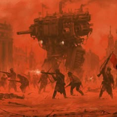 Iron Harvest Concept Art, Ra Ra Rasputin, Dieselpunk Mech, Jakub Rozalski, Sztuka Science Fiction, Iron Harvest, Dieselpunk Art, John Heartfield, Red October