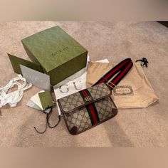 This Bag Is Beautiful And Brand New. Can Work Around The Waste Or As A Crossbody. 100% Authentic. Never Worn. I Missed My Window To Return. Feel Free To Ask Any Questions. Ophidia Belt Bag, Small Belt Bag, Luxury Bags Collection, Gucci Crossbody Bag, Small Belt, Gucci Ophidia, Gucci Crossbody, Bags Gucci, Gucci Bags