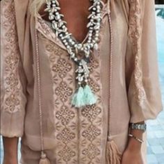 Apricot Geometric Tassel 3/4 Sleeve Above Knee Shift Sheer Dress. Runs Big. Bohemian Half Sleeve Blouse For Beach, Bohemian Half Sleeve Beach Blouse, Summer Festival Blouse With 3/4 Sleeves, Bohemian Half Sleeve Blouse For Vacation, Beige Bohemian Blouse For Party, Bohemian Beige Blouse For Party, Beige Bohemian Party Blouse, Above Knee Dress, Knee Dress