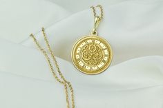 Discover our exquisite clock design necklace, available in 14K gold, silver, gold plated, and rose gold plated finishes. This unique timepiece-themed piece is perfect for those who appreciate the passage of time and adds a touch of sophistication to any outfit. Handmade with meticulous detail, this necklace makes a thoughtful gift for any occasion. Ideal for timepiece jewelry enthusiasts and those who love intricate designs. Order now and embrace the timeless charm of our clock necklace! Visit o Timeless Gold Locket Necklace, Luxury Gold Pocket Watch With Locket, Luxury Engraved Jewelry And Watches For Gifts, Gold 14k Jewelry And Watches For Gift, 14k Gold Jewelry And Watches For Gift, Yellow Gold Polished Finish Jewelry And Watches For Gift, Gift Yellow Gold Polished Jewelry And Watches, Luxury Gold Pocket Watch As Gift, Gift Yellow Gold Jewelry And Watches With Polished Finish