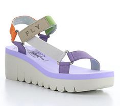 Stand out from the crowd with the lovable look of this comfortable Yefa sandal. From Fly London. Multicolor Open Toe Sport Sandals For Spring, Multicolor Sport Sandals With Cushioned Footbed For Spring, Teva Style, Fly Shoes, Fly London, Sport Sandals, Suede Sandals, Crazy Shoes, Sell Out