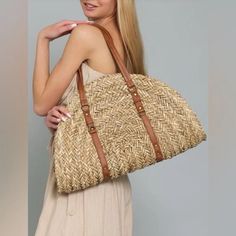 Aakaa | Bags | Rattan Shoulder Bag | Poshmark Versatile Satchel Straw Bag For Vacation, Versatile Bags With Braided Handles In Natural Color, Travel-friendly Woven Light Brown Shoulder Bag, Versatile Natural Tote Shoulder Bag, Light Brown Woven Shoulder Bag For Travel, Vacation Beige Satchel Tote, Travel Light Brown Woven Shoulder Bag, Versatile Natural Color Tote Shoulder Bag, Summer Bag In Light Brown With Braided Handles