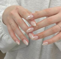 Soft Simple Nails, Nude Simple Nail Designs, Elegant Nail Designs Almond, Soft Nails Aesthetic, Classy Chic Nails, Sophisticated Nails Classy, Nails Nude Design, Nails That Go With Everything, Trending Nails