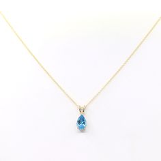 ◈ Diamond Fine Jewelry ◈ ♥ This stunning necklace features 9x6 mm AAA Natural Pear Blue Topaz. This high quality Blue Topaz can be beautifully set in a solid 14k white gold. This Necklace is perfect for everyday use and can be a lovely gift for any occasion! ♥ ◈ Item Details ◈ --- Handmade in United States --- Made to Order --- Metal: Solid 14K Gold ( White, Rose, Yellow Gold ) --- Pendant Size :13 x 6 mm --- 100% Real Natural Blue Topaz --- Stone Size : 9x6 mm --- Stone Shape : Pear --- Total C Elegant Blue Topaz Teardrop Necklace, Teardrop Blue Topaz Necklace Gift, Classic Blue Pear-shaped Necklace, Everyday Necklace Simple, Pear-shaped Blue Topaz Necklace, Elegant Blue Topaz Teardrop Pendant Necklace, Stacked Wedding Bands, Stacked Wedding Rings, Necklace Everyday