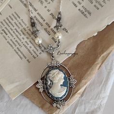 Katherine Pierce Inspired Cameo Necklace Silver Version - Etsy Necklace Katherine Pierce, Kathrine Pierce Necklace, Katherine Pierce Jewelry, Katherine Pierce Necklace, Katherine Necklace, The Vampire Diaries Katherine, Vampire Diaries Katherine, Vampire Diaries Necklace, Vampire Diaries Jewelry