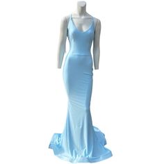 Features: By: Jessica Angel Neckline: V-Neck Closure: Zipper Style: Ruched Open Back Gown 636 Year Round Size: Womens Xs Condition: New With Tags Blue V-neck Prom Gown, Blue V-neck Evening Dress With Sweep Train, Blue V-neck Maxi Dress For Prom, Light Blue V-neck Evening Gown, Fitted Light Blue V-neck Maxi Dress, Light Blue V-neck Gown For Prom, Fitted Blue V-neck Maxi Dress, Fitted Sleeveless Light Blue Gown, Light Blue V-neck Party Gown