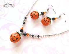 Halloween Necklace Halloween Pendant Orange Pumpkin Jewelry Halloween Jewelry Gift Unique Pumpkin Necklace Spooky Pumpkin Halloween Party - Etsy Halloween Dangle Necklaces As Gifts, Halloween Gift Dangle Necklace, Halloween Dangle Necklace For Gift, Handmade Halloween Pendant Necklace, Halloween Party Pendant Jewelry, Dangle Necklace For Halloween Gift, Halloween Nickel-free Pendant Necklace, Handmade Pendant Necklace For Halloween, Halloween Nickel Free Pendant Necklace