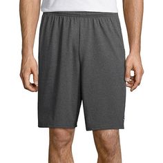 Gear up for a HIIT workout or a casual walk wearing this pair of men's active shorts from Champion. They are made from breathable cotton-jersey with an elastic-waistband and side slip pockets. Front Style: Flat FrontClosure Type: Full ElasticFit: Loose FitPockets: 2 Front Slip PocketsRise: At WaistShort Length: Mid LengthFiber Content: 100% CottonFabric Description: JerseyInseam: 10 InCare: Machine Wash, Tumble DryShorts Type: Workout Shorts, Running ShortsCountry of Origin: Imported Cotton Activewear Shorts For Training, Cotton Athletic Shorts For Training, Athleisure Cotton Athletic Shorts For Training, Functional Cotton Athletic Shorts, Functional Cotton Athletic Shorts For Gym, Functional Cotton Gym Athletic Shorts, Cotton Activewear For Sports With Short Legs, Cotton Activewear With Built-in Shorts For Sports Season, Moisture-wicking Cotton Athletic Shorts For Workout