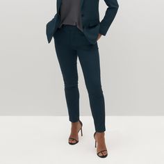 Test the waters with something daring; our Women’s Teal Suit Pants bring something bold to this timeless silhouette. Inspired by the deep shades of the sea and designed for a tailored look, our dark teal slacks bring on the non-stop comfort and compliments. With classic details like a notch lapel and tapered leg, these are the teal dress pants for women’s adventurous aesthetic, for weddings, workwear, and beyond. Upgraded Eco Stretch fabric keeps these look wonderfully wearable. Adventurous Aesthetic, Comfortable Dress Pants, Teal Suit, Dress Pants For Women, Teal Dress, Suit Pants, Dark Teal, Non Stop, Comfortable Dress