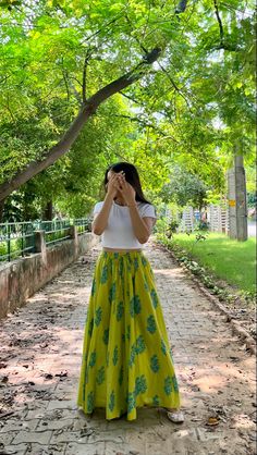 Indian wear for college girls Long Skirt For College, College Outfits Ideas Indian, Desi Indian Outfits, India College Outfits, Desi College Outfits Indian, Casual Outfits For Women Indian, Poses For Skirt Outfits, Indo Western Skirt Outfits, Indian Girl Outfits