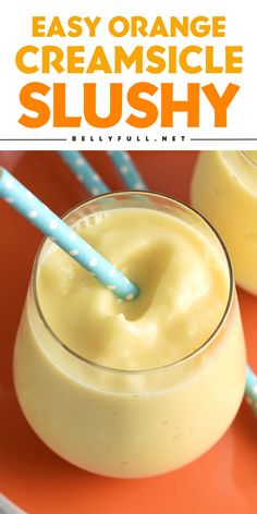 An easy drink recipe! You only need 3 ingredients to make this Quick and Easy Orange Creamsicle Slushy! It is a healthier version of the popular summer popsicle, but just as delicious and refreshing! It's a non alcoholic drink but can be made ito an adult version! Save this homemade beverage for later!