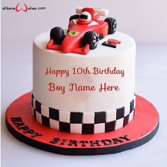 Birthday Cake for 10 Year Old Boy with Name Cake Name Edit, Best Wishes Birthday, Birthday Wishes With Name, Happy Birthday Kids, Happy 10th Birthday