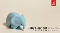 Air Dry Clay Animals, Easy Air Dry Clay, Easy Animals, Small Elephant, Big Ears