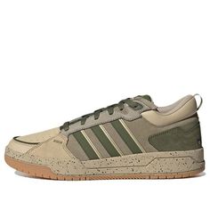 adidas NEO 100DB 'Brown Green' HP9943 (SNKR/Cozy/Skate/Light/Unisex/Low Top/Non-Slip/Wear-resistant) Brown Sporty Skate Shoes For Sports, Brown Athletic Skate Shoes, Sporty Brown Skate Shoes For Sports, Brown Low-top Adidas Skate Shoes, Brown Sneakers With Three Stripes And Round Toe, Brown Sneakers With Three Stripes Branding, Adidas Brown High-top Skate Shoes, Brown High-top Adidas Skate Shoes, Adidas Brown Skate Shoes For Sports