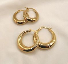 Rings Thick, Long Rings, End Of Year Party, Long Ring, Small Hoop Earrings, Jewelry Earrings Hoops, Round Shape, Women's Earrings, Silver Gold