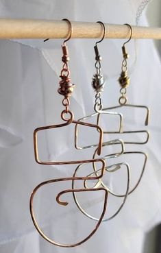 Artsy Wire Wrapped Metal Jewelry, Hammered Copper Jewelry, Hematite Crystal, Wrapped Earrings, Patina Finish, Ancient Symbols, Wire Wrapped Earrings, Hammered Copper, Copper Earrings