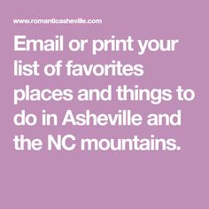 the words email or print your list of favorite places and things to do in nashville