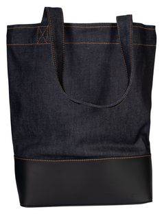 Base: 100% Leather Product: 98% Cotton, 2% Polyurethane Denim Tote Shoulder Bag For Shopping, Shopping Bag With Removable Pouch In Denim, Chic Leather-backed Shoulder Bag For Shopping, Casual Workwear Bags With Leather Lining, Luxury Denim Bag For Daily Use, Chic Shoulder Bag With Leather Backing For Shopping, Black Denim Tote Shoulder Bag, Coated Canvas Shoulder Bag With Leather Lining For Shopping, Chic Coated Canvas Shoulder Bag With Leather Lining