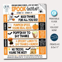 an orange and black halloween printable for kids to use on their own wallpaper