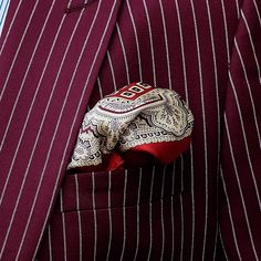 * Made 100% of silk that doesn’t clump the pocket
 * Classic proportions to match any suit Black White Vintage, Silk Pocket Square, Motif Vintage, Mode Masculine, Jewelry For Men, Black Tie Event, Red Silk, Vintage Pattern, Pocket Square