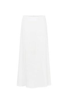 Introducing the Mon Cheri Silk Skirt. This low-waist, maxi-length masterpiece is crafted from a luxurious silky fabric and designed to flow and flounce with every step. Featuring a discreet zipper at the back, this skirt offers both style and convenience, ensuring a seamless fit that flatters your silhouette. Wear yours with the Mon Cheri Long Sleeve Crop for a daring look!  Waistband for support Discreet zipper in the back  Maxi length Available in white and black Natural viscose silk  Delicate Chic Maxi-length Bottoms For Daywear, Spring Silk Flowy Maxi Skirt, Flowy Silk Maxi Skirt For Spring, Elegant Ruffled Maxi Skirt For Spring, Elegant Fitted Maxi Dress With Gathered Skirt, Elegant Relaxed Maxi Skirt For Summer, Silk Bias Cut Flared Skirt, Elegant Maxi Skirt For Daywear, Gathered Maxi Skirt For Daywear