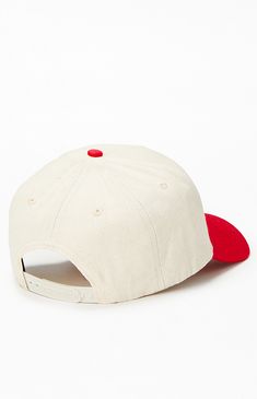 PacSun Exclusive! The Budweiser By PacSun Twill Logo Snapback Hat features a striking red and ivory design with an embroidered logo on the front panel. Complete with breathable eyelets and an adjustable snapback closure, this hat combines classic style with everyday comfort.


	Embroidery on the front
	Adjustable snapback closure
	Red details
	Breathable eyelets White Cotton Trucker Hat For Outdoor, White Cotton Snapback Hat For Outdoor, Red Cotton Trucker Hat With Embroidered Logo, Red Cotton Trucker Hat For Sports, Red Six-panel Cotton Hat, Red Cotton Six-panel Hat, Red Cotton Baseball Cap For Outdoor, Red Cotton Snapback Hat For Sports, Red Cotton Outdoor Baseball Cap