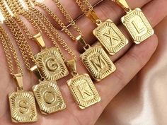 Brand new 18k gold plated stainless steel vintage style letters necklace . ✅perfect gift on any occasions. ��✅clean environment storage. ✅fast and free shipping Clean Environment, Letter Pendants, Letter Necklace, Out Of Style, Meaningful Gifts, Timeless Pieces, Everyday Look, Everyday Fashion, Favorite Jewelry