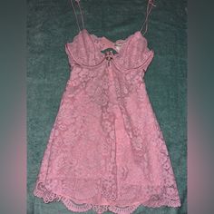 For Love & Lemons Creamsicle Dress Large New With Tags More Items To Bundle With Coming In! Feminine Lace Mini Dress With Sweetheart Neckline, Coquette Sleeveless Lace Dress, Coquette Lace Trim Dress For Date Night, Lace Mini Dress For Date Night, Lace Mini Dress With Sweetheart Neckline For Date Night, Pink Lace Mini Dress In Flirty Style, Pink Coquette Mini Dress With Spaghetti Straps, Pink Lace Mini Dress With Flirty Style, Pink Coquette Dress With Spaghetti Straps