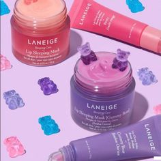 Laneige Gummy Bear Lip Sleeping Mask Brand New In Box This Listing Is For The Mask Only Sold Out!!! Koleksi Makeup, Alat Makeup, Lip Balm Collection, Laneige Lip, Sephora Skin Care, Perfect Skin Care Routine, Laneige Lip Sleeping Mask, Pretty Skin Care, Skin Care Items