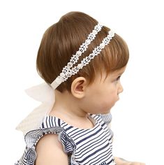 PRICES MAY VARY. Material: cloth,lace,glitter powder, rhinestone . Color: white, pink,gold,sliver. Band size : 0.32 inches width, 15.2 inches Girth,Suitable for ages 6 months to 2 years babies,toddler,little girls. exquisite hairband,great design,cotton Lace weaving petal, pearl and diamond ornament.fashion beautiful, Lovely bow, for beautiful baby. 100% hand-made,brandnew,soft,elasticity. in the birthday,party,christmas, Travel,photography etc., can let your baby become fashionable beautiful no Tiara Pictures, Baby Lace Headband, Tulle Headband, Hair Accessories Crown, Pretty Headbands, Crown Baby, Baby Hair Bands, Flower Girl Accessories, Hair Accessories Set