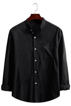 Men's Shirt Slim Fit Solid Shirt For Spring, Solid Slim Fit Shirt For Spring, Plain Cotton Shirt For Summer, Simple Cotton Summer Shirt, Casual Cotton Shirt With Casual Collar, Long Sleeve Cotton Shirt For Spring, Spring Long Sleeve Cotton Shirt, Relaxed Fit Cotton Shirt With Casual Collar, Business Casual Cotton Tops With Casual Collar