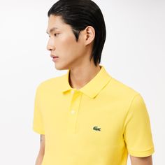 Lacoste upped the stakes in elegant sportswear game with the invention of the polo shirt in 1933. The Original L.12.12, featuring a collar, a button band and a new knit fabric, was born. The historic slim fit design features a fitted cut. Made from over 12 miles of thread, with an embroidered crocodile made up of 2367 stitches… a lesson in expertise. Elegant Sportswear, Lacoste Sport, Lacoste Polo, Slim Fit Polo, Lacoste Men, Cotton Polo, 2024 Collection, Slim Fit Men, Mens Polo Shirts