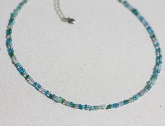 Handmade Light Blue Necklaces For Summer, Handmade Light Blue Necklace For Summer, Trendy Adjustable Turquoise Choker, Dainty Blue Necklaces For Summer, Handmade Blue Choker For Summer, Blue Handmade Choker For Summer, Blue Choker Necklace For Festivals, Adjustable Blue Hypoallergenic Necklace, Adjustable Hypoallergenic Blue Necklaces